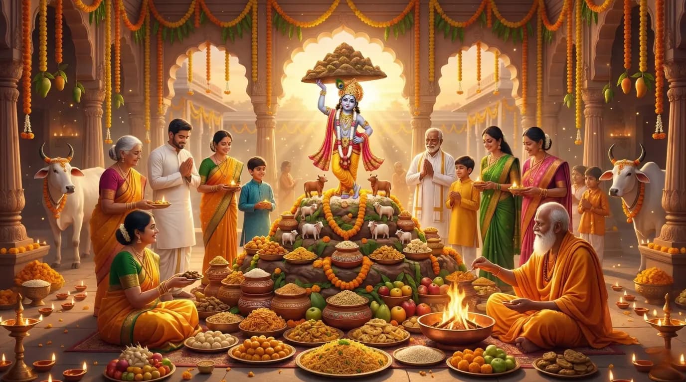 Govardhan puja
