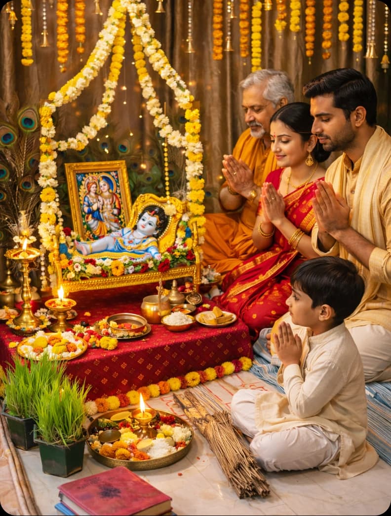 Krishna Janmashtami Puja banner